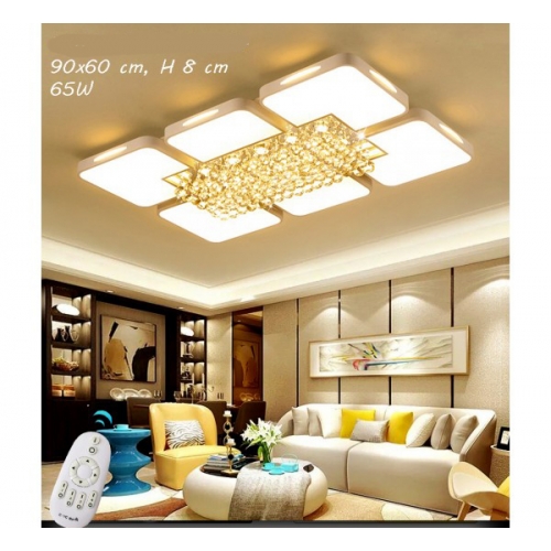 Plafon LED z pilotem 90x60cm 65Watt - P118